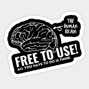 The Human Brain - Free To Use! Sticker